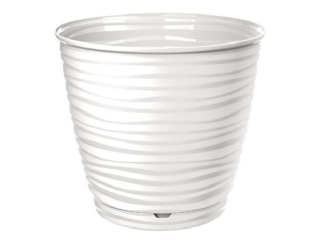 Горшок для цветов Saffron 5,4 л с поддоном (белый)